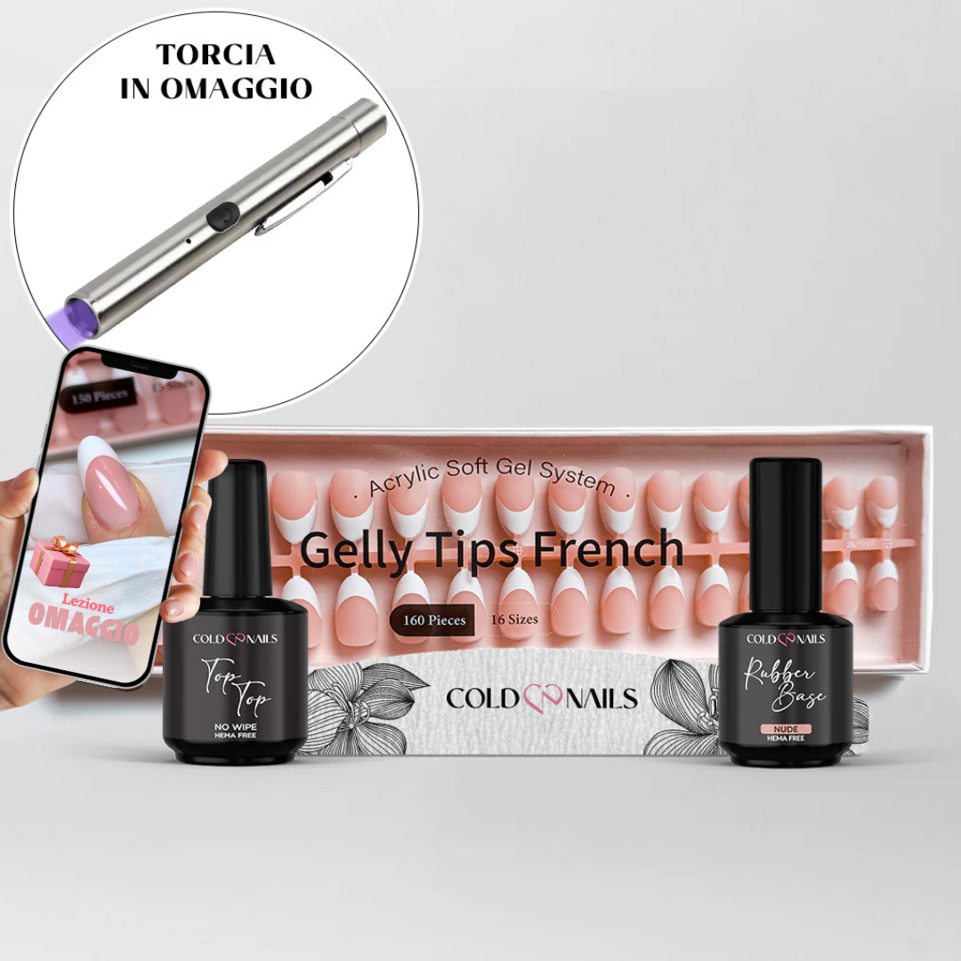 Kit Gelly Tip French - Salon Almond