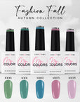 Collezione Autunno Fashion Fall Cold Nails: 5 smalti semipermanenti Trendy Green, Eucalipto, Deep Teal, Dusty Lavender e Orchid