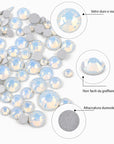 Cristalli Opali Bianchi: Micro-Strass Opali Iridescenti