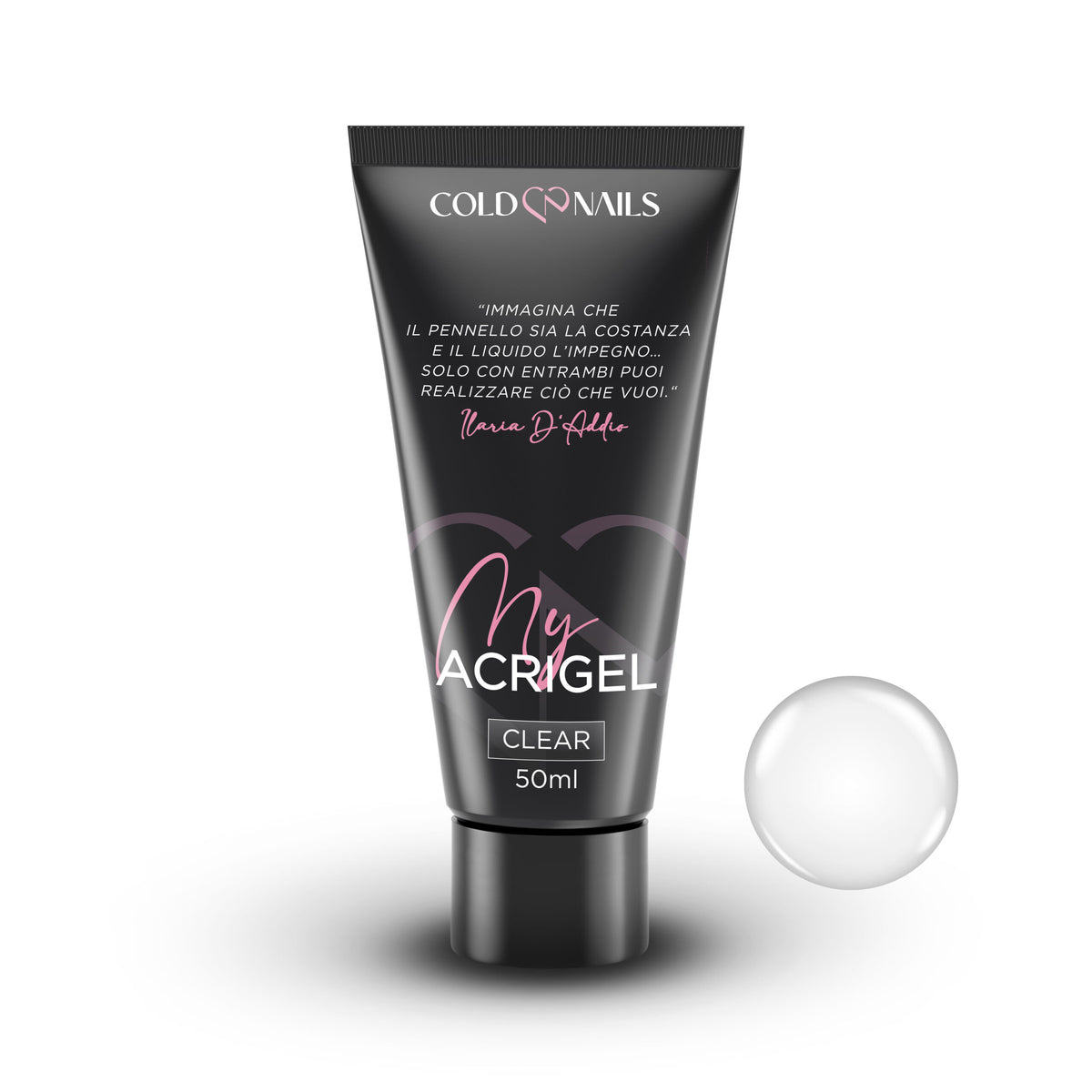Acrigel My Acrigel Clear applicazione su unghia con dual form