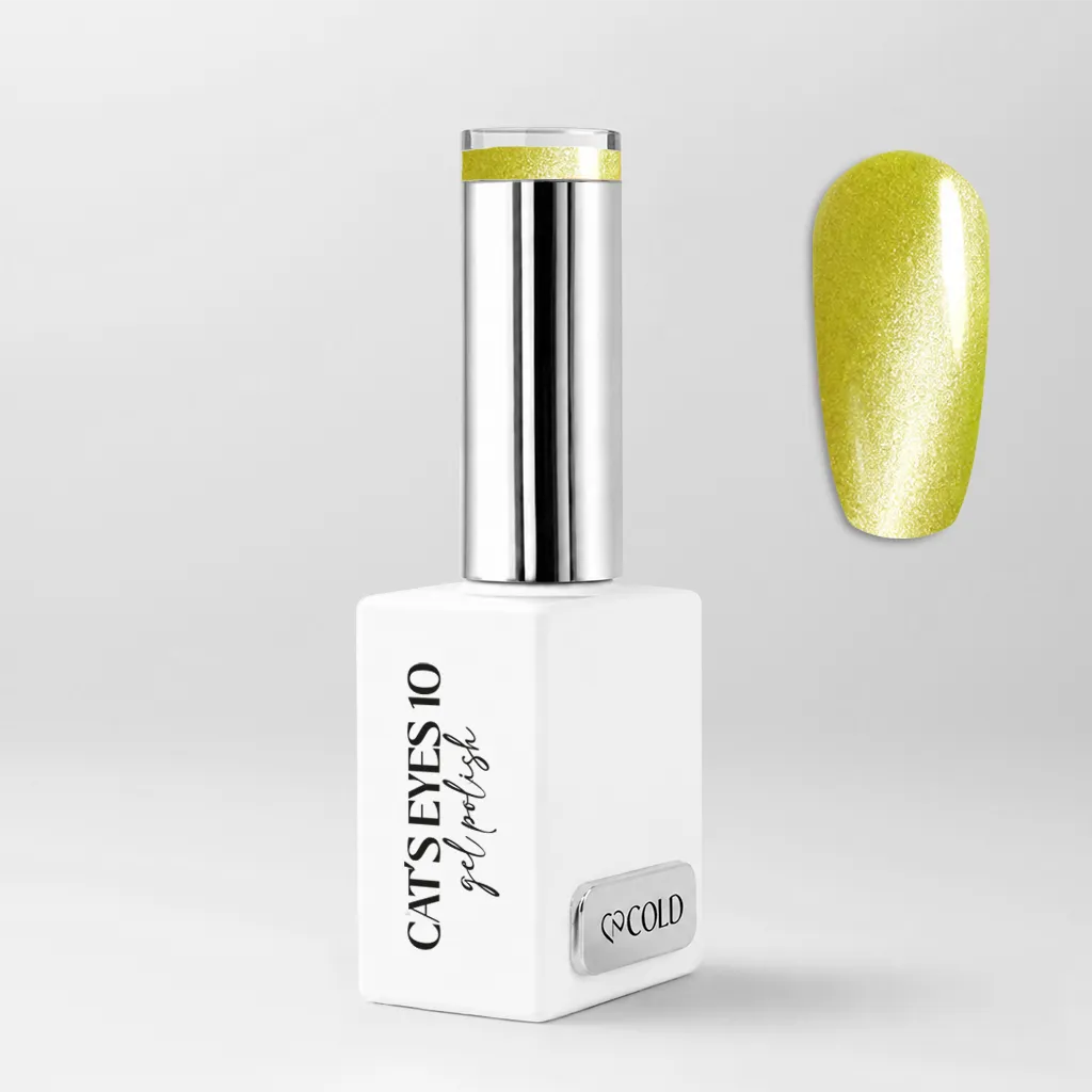 Semipermanente Cat's Eye 10 giallo Cold Nails flacone