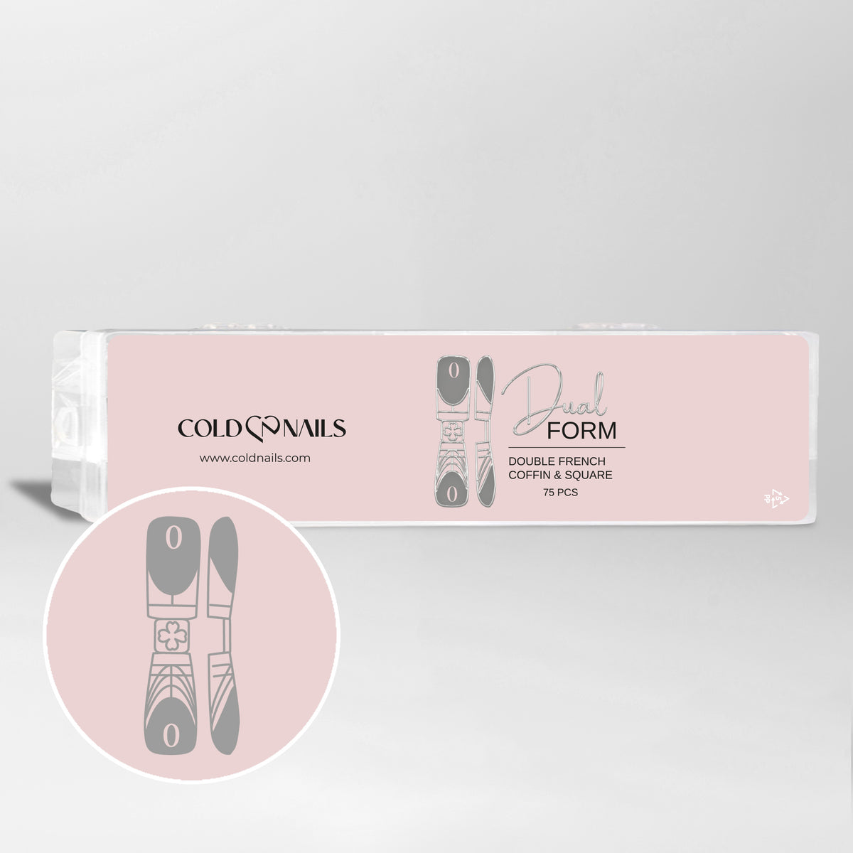 Dual Form French Double - Coffin & Square Cold Nails dual form french doppia coffin e square confezione