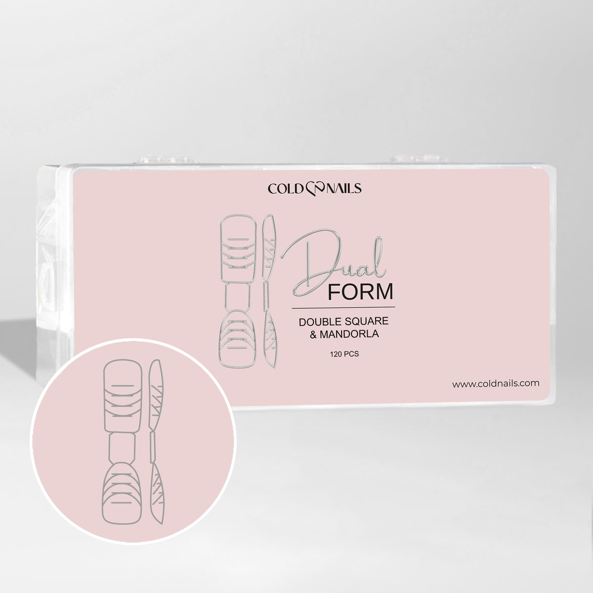 Dual Form Double - Square & Mandorla Cold Nails dual form doppia square e mandorla confezione