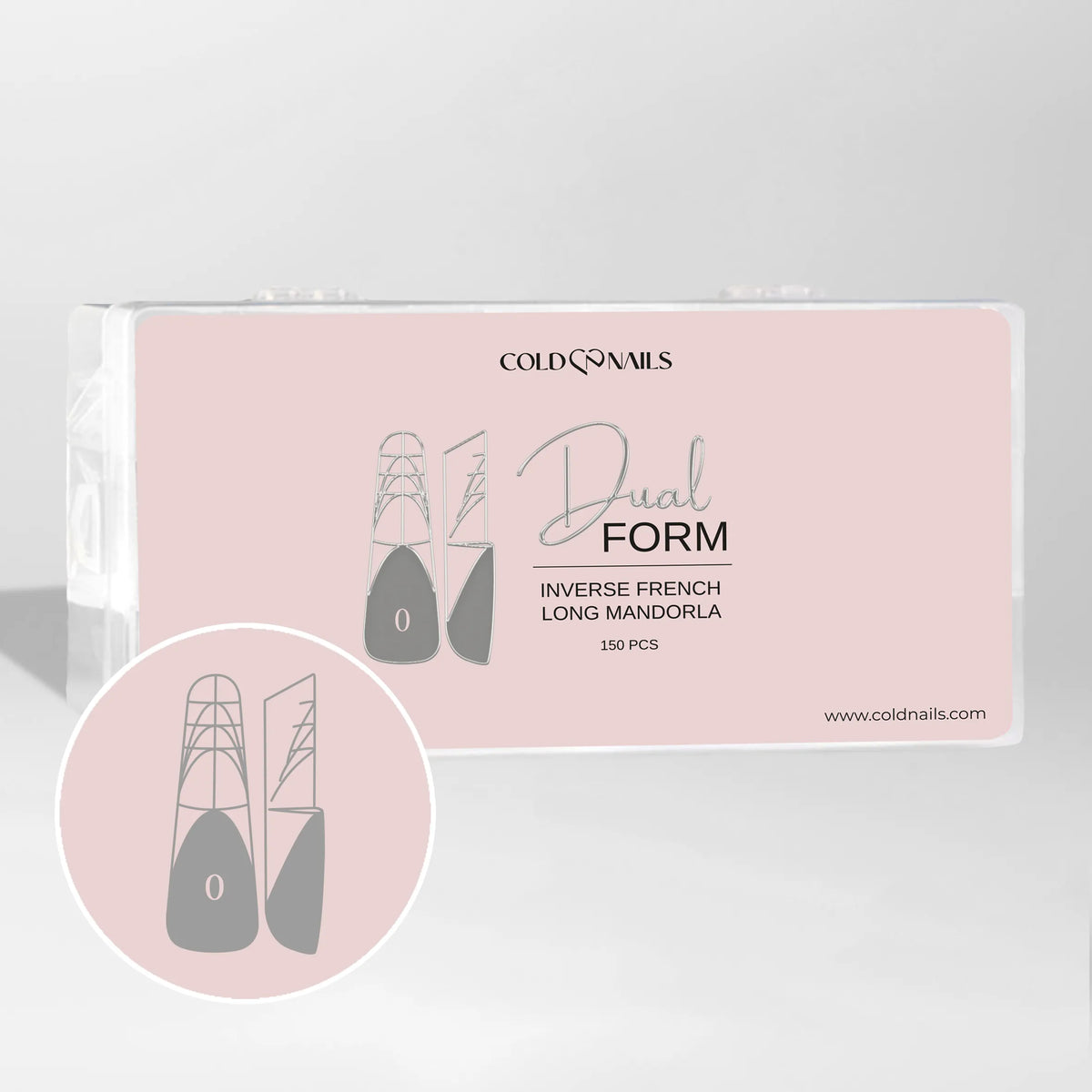 Dual Form Inverse French - Long Mandorla Cold Nails dual form inverse french mandorla lunga confezione