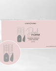 Dual Form Inverse French - Long Square Cold Nails dual form inverse french square lunga confezione