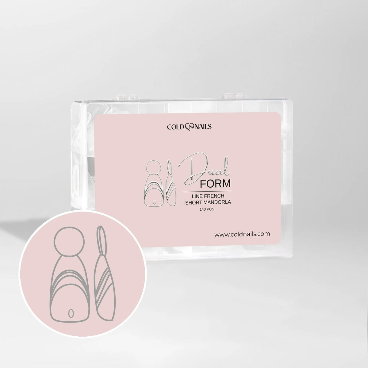 Dual Form Line French Short Mandorla Cold Nails dual form line french short mandorla confezione
