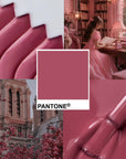 Mood board del Colore Semipermanente A015 Bordeaux Rose, rosa intenso della Collezione Princess Vibes Cold Nails