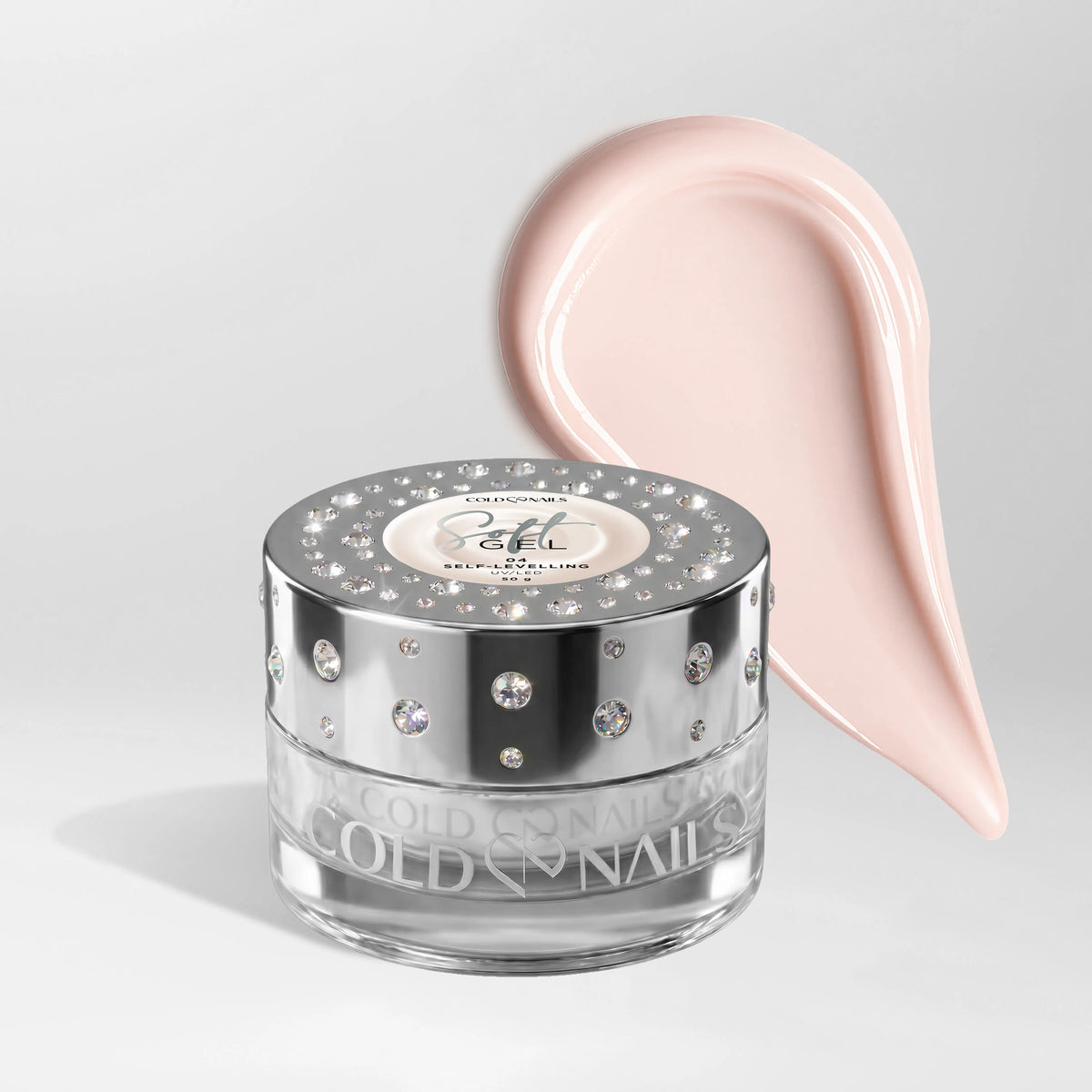 Soft Gel 04 Cotton Blush Cold Nails, gel costruttore autolivellante da 50 g con texture lattiginosa con sfumatura beige